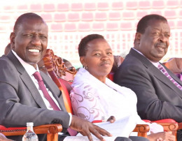 File image of President Ruto, First Lady Rachel Ruto and Prime CS Musalia Mudavadi.